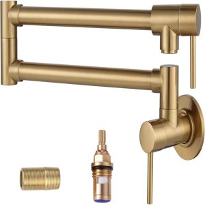 brushed gold kitchen faucet