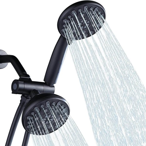 aleasha black 48 functions dual rain shower head