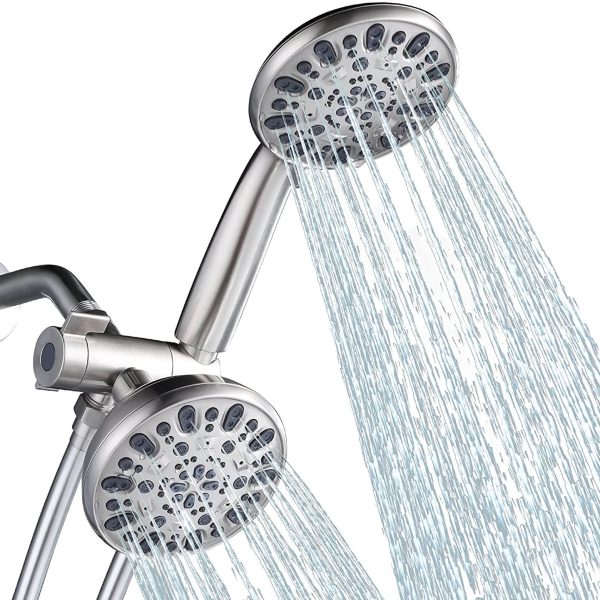 aleasha brushed nickel 48 functions dual rain shower head