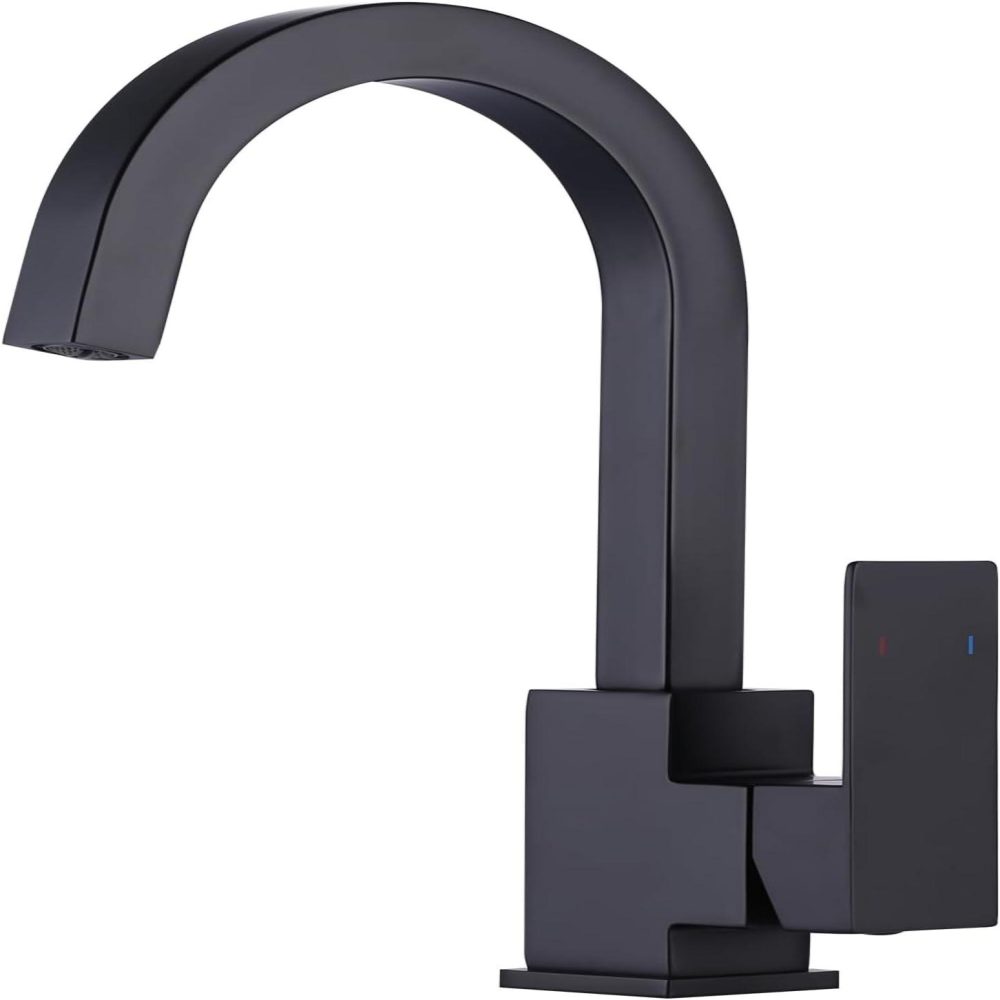 Aleasha Matte Black Bar Sink Faucet Bar Sink Faucet Single Hole Stainless Steel Kitchen Bar